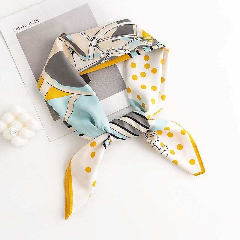 Elegant Silk Scarf Spring Matching Shirt Elegant Silk Scarf Spring Matching Shirt